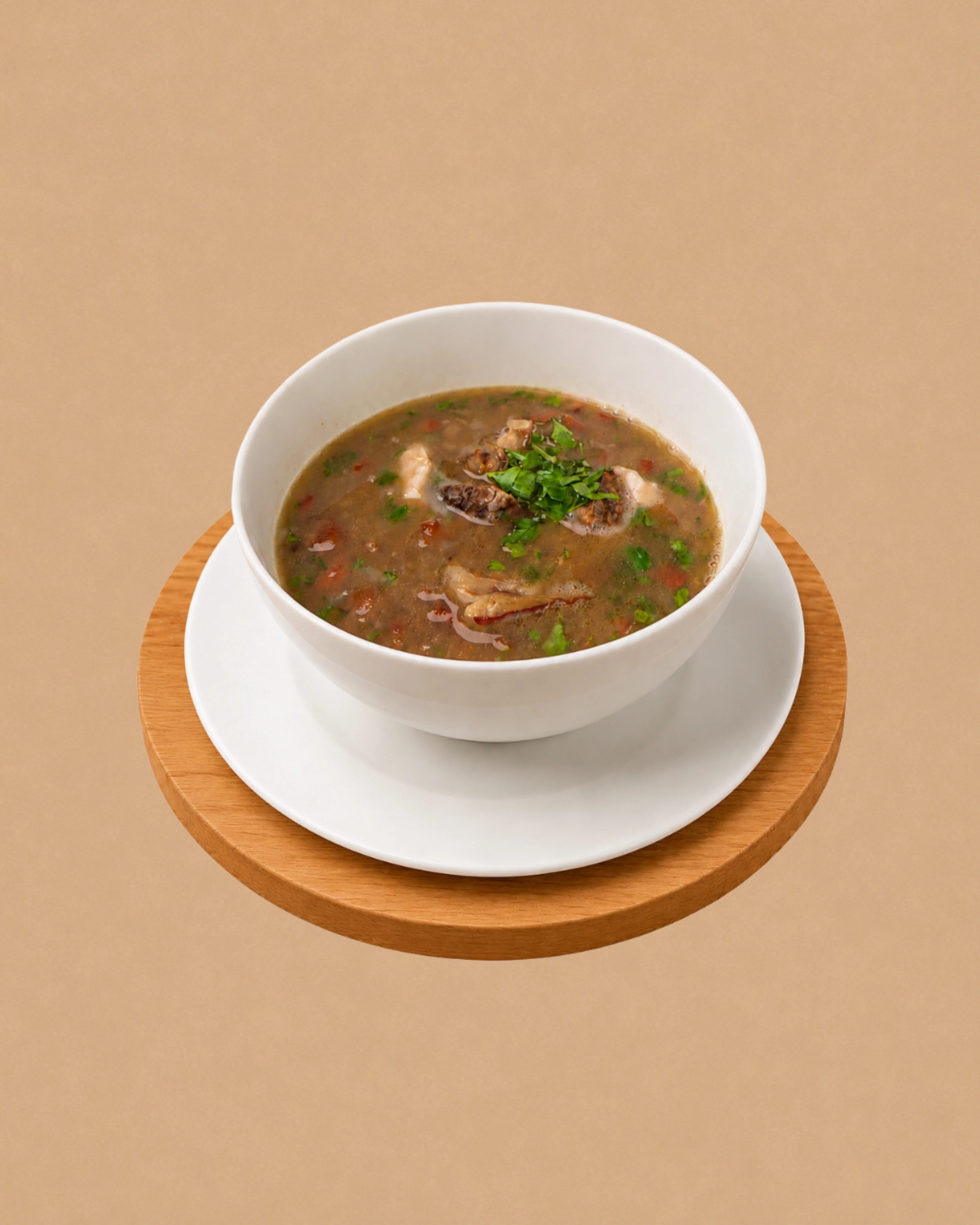 Фасолевый суп с сушёным мясом